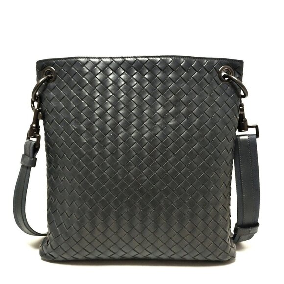 Auth BOTTEGA VENETA Intrecciato 172736 Navy Leather - Shoulder Bag - Picture 1 of 8